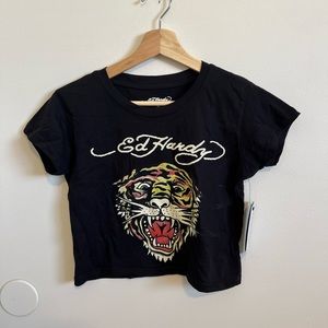 UO nwt Ed hardy cropped tee.